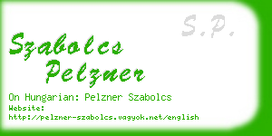 szabolcs pelzner business card